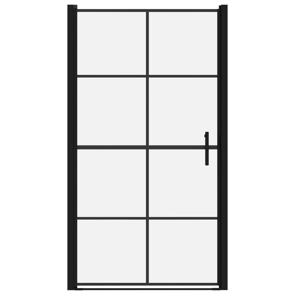 Dusjdør herdet glass 100x178 cm svart