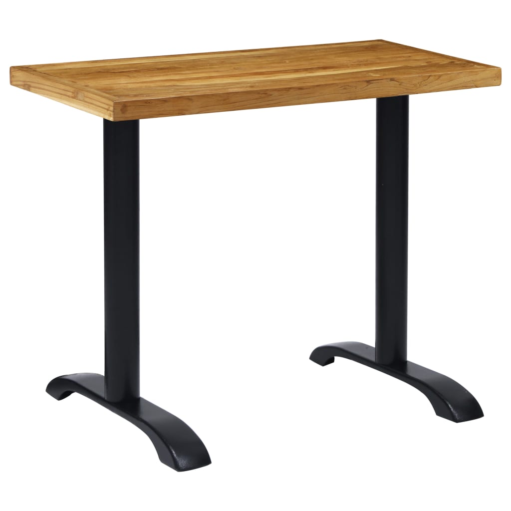 Bordben til bistrobord 2 stk svart 61x8x72 cm støpejern
