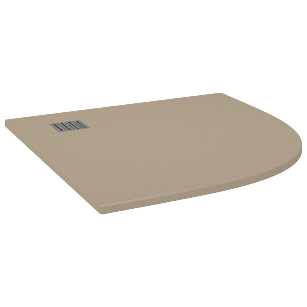 Dusjbrett SMC brun 90x90 cm