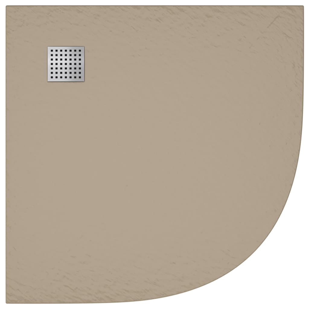 Dusjbrett SMC brun 90x90 cm