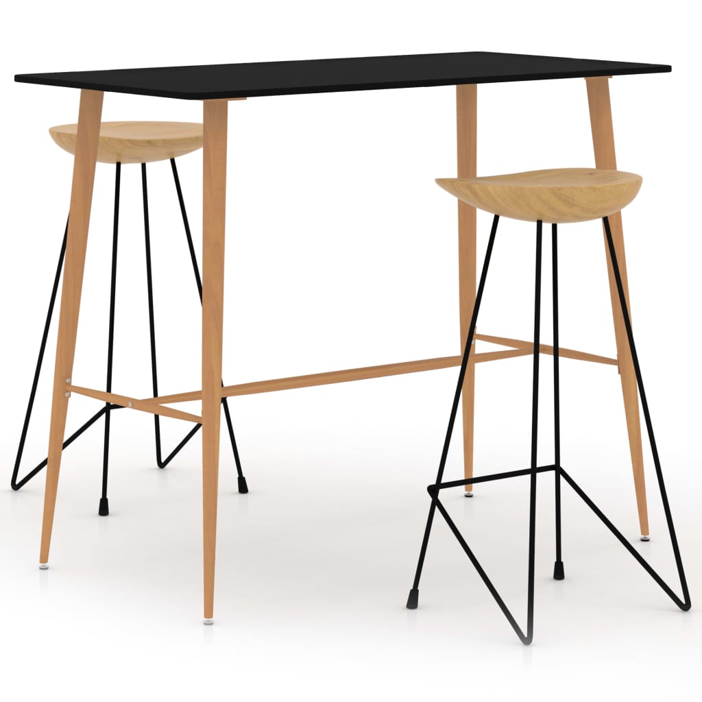 Barsett 3 deler svart