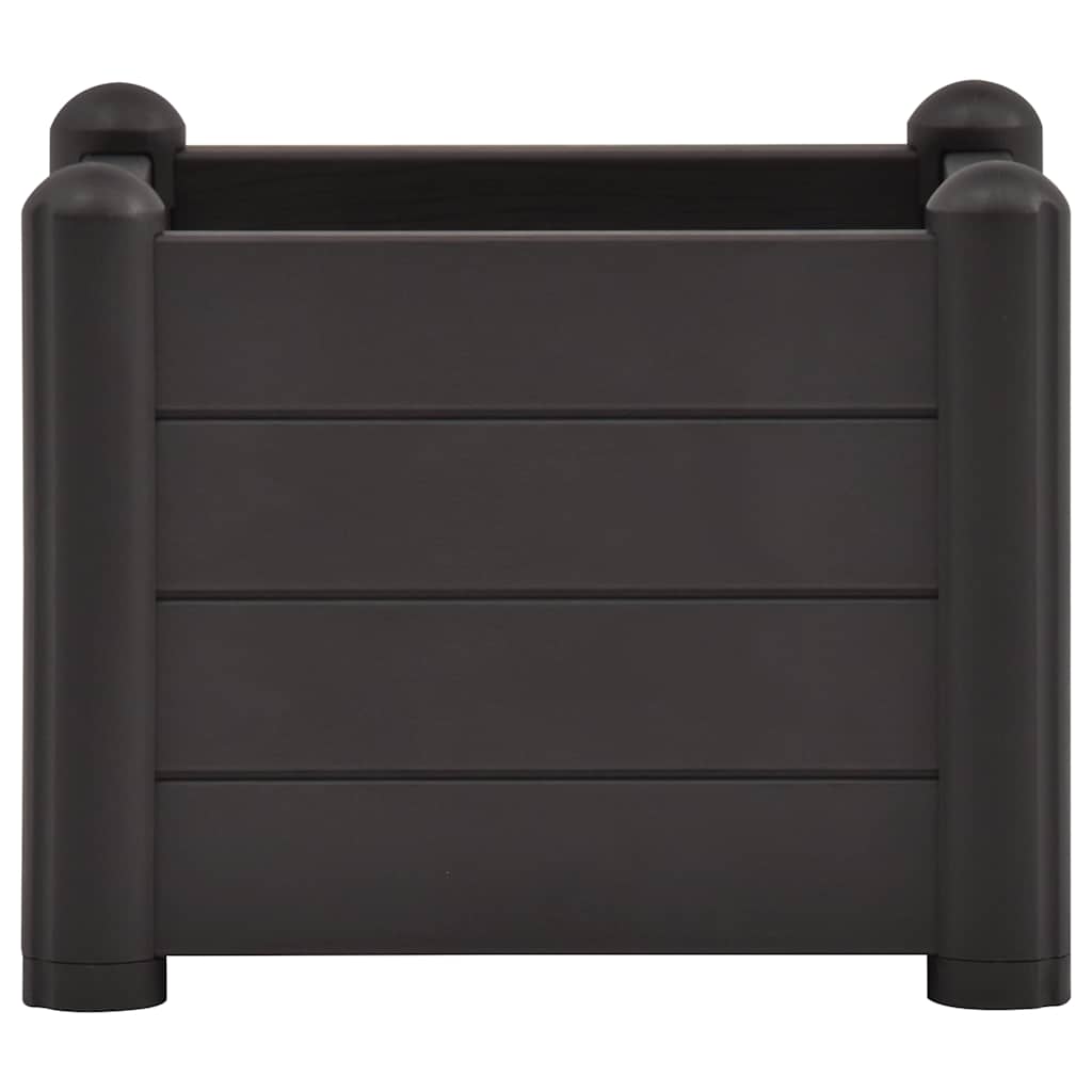Høybed PP antrasitt 43x43x35 cm vidaXL