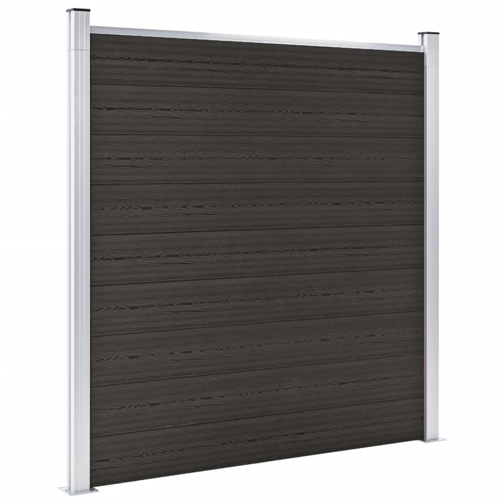 Gjerdepanel WPC 180x186 cm svart