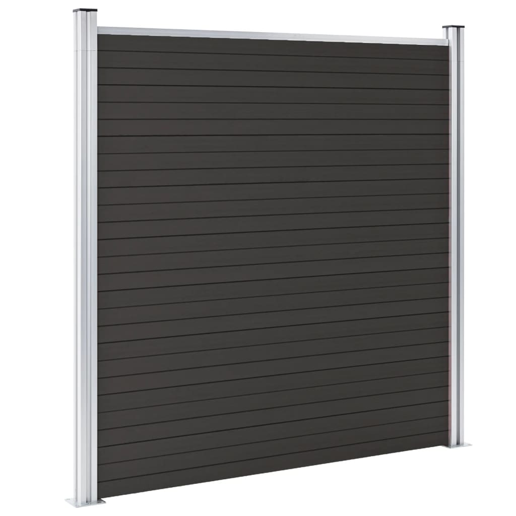 Gjerdepanel WPC 180x186 cm svart