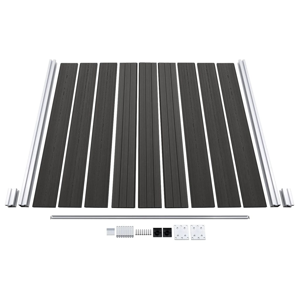 Gjerdepanel WPC 180x186 cm svart