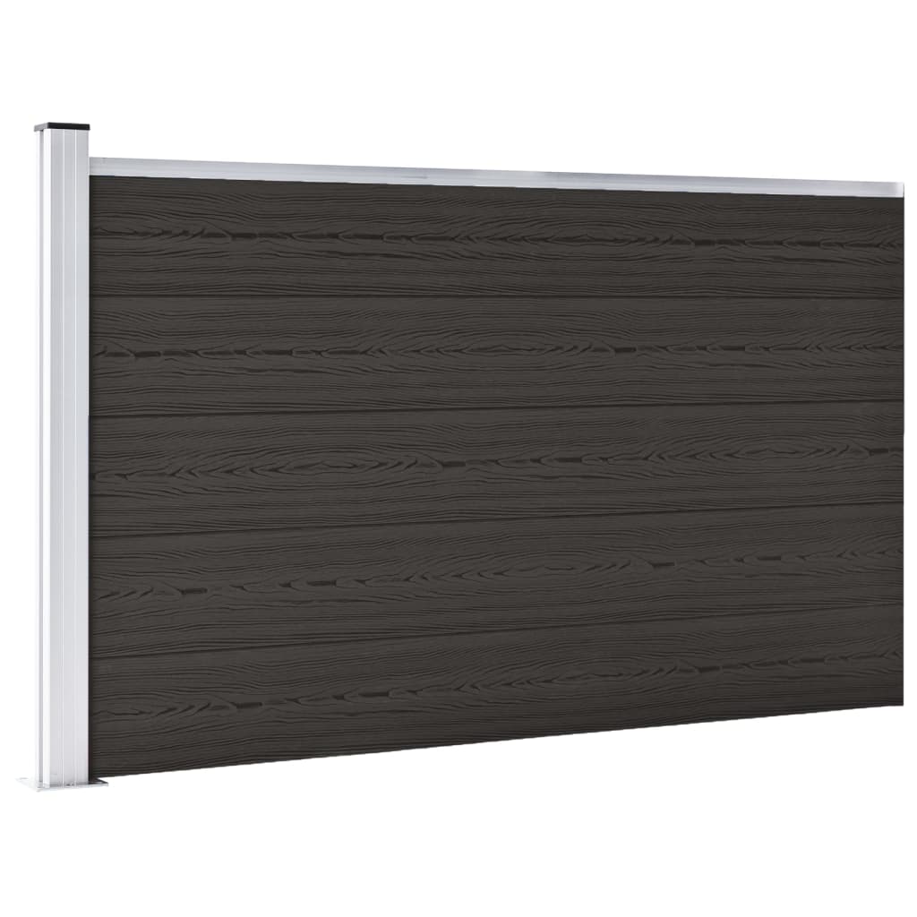 Gjerdepanel WPC 175x105 cm svart