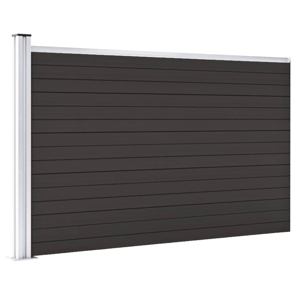 Gjerdepanel WPC 175x105 cm svart