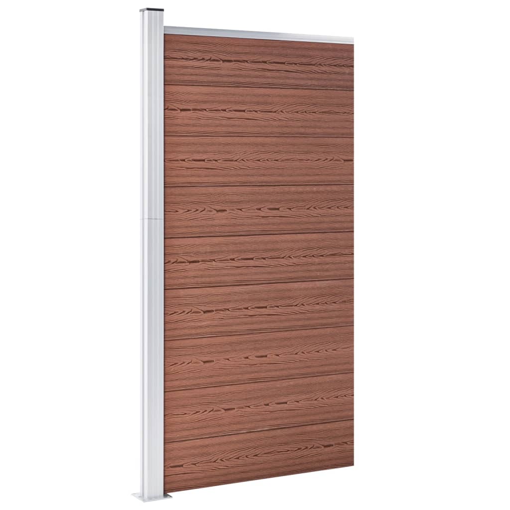 Gjerdepanel WPC 95x186 cm brun