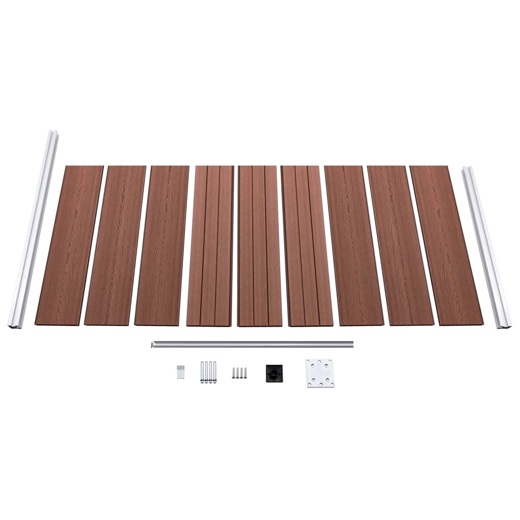 Gjerdepanel WPC 95x186 cm brun