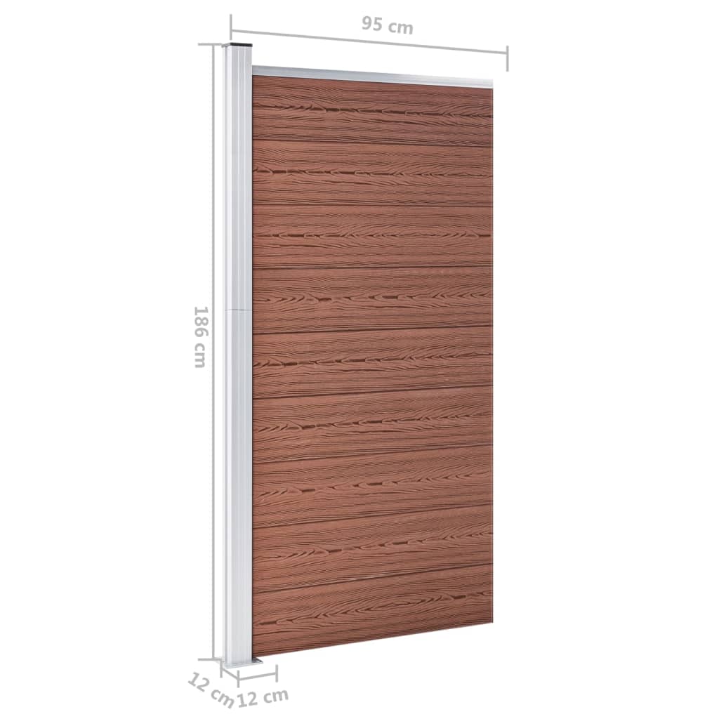 Gjerdepanel WPC 95x186 cm brun
