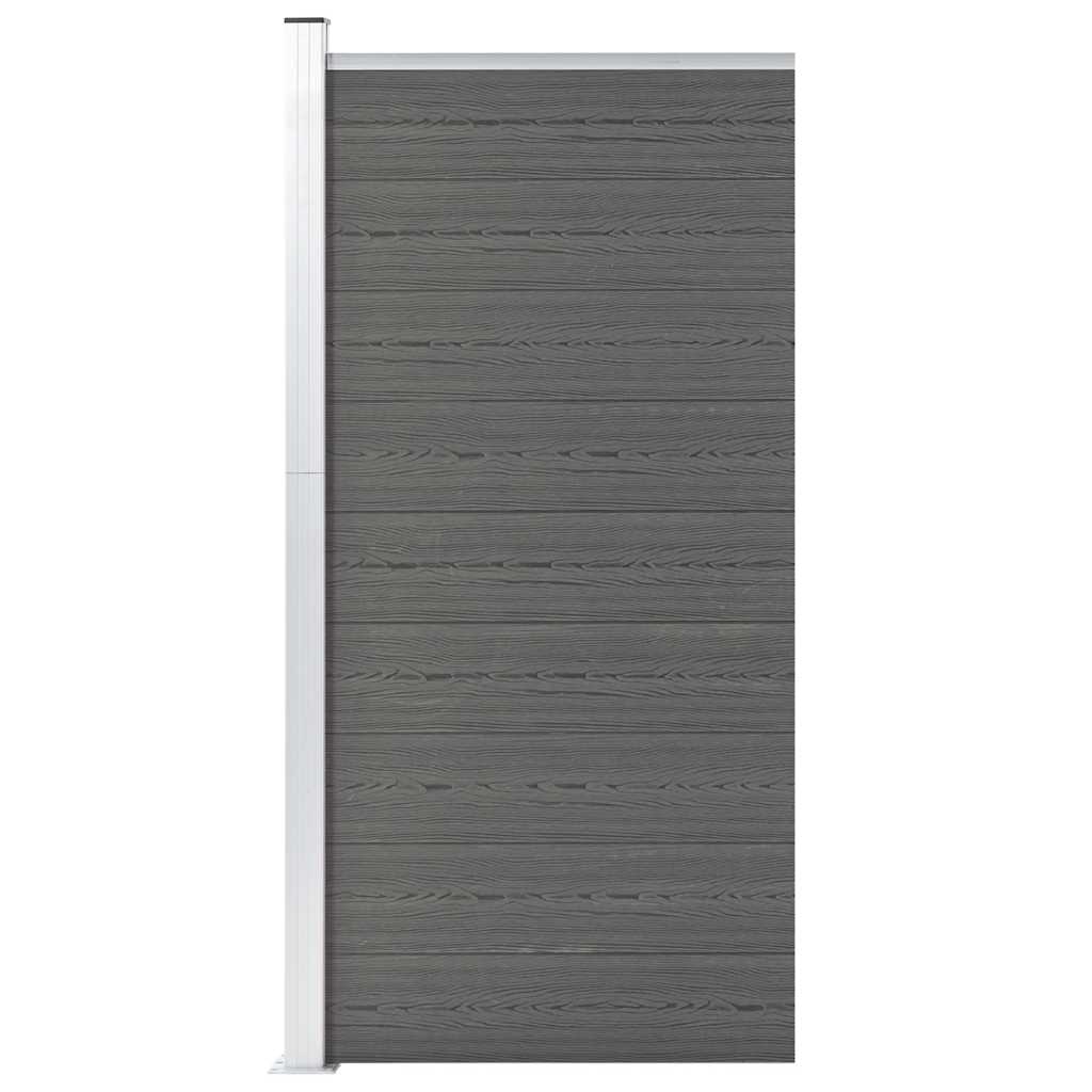 Gjerdepanel WPC 95x186 cm grå