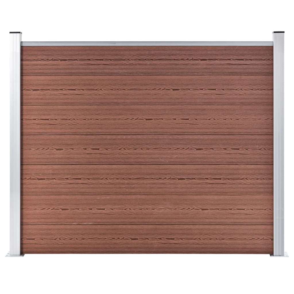 Gjerdepanel WPC 180x146 cm brun
