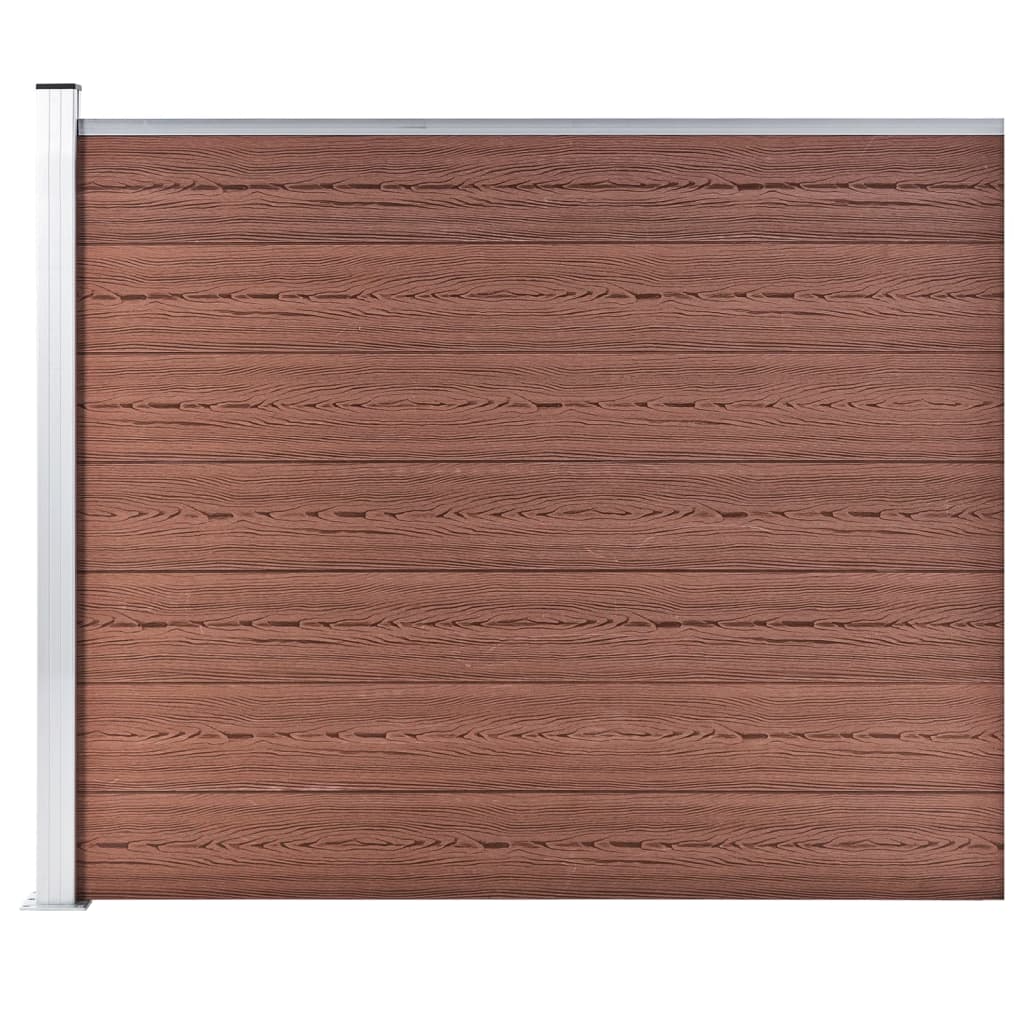 Gjerdepanel WPC 175x146 cm brun