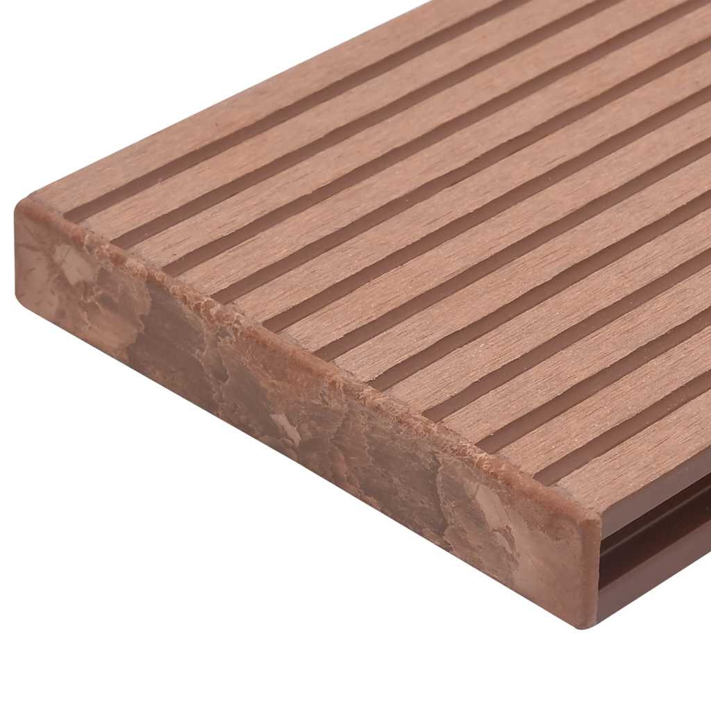Endehetter for terrasebord 10 stk brun plast vidaXL