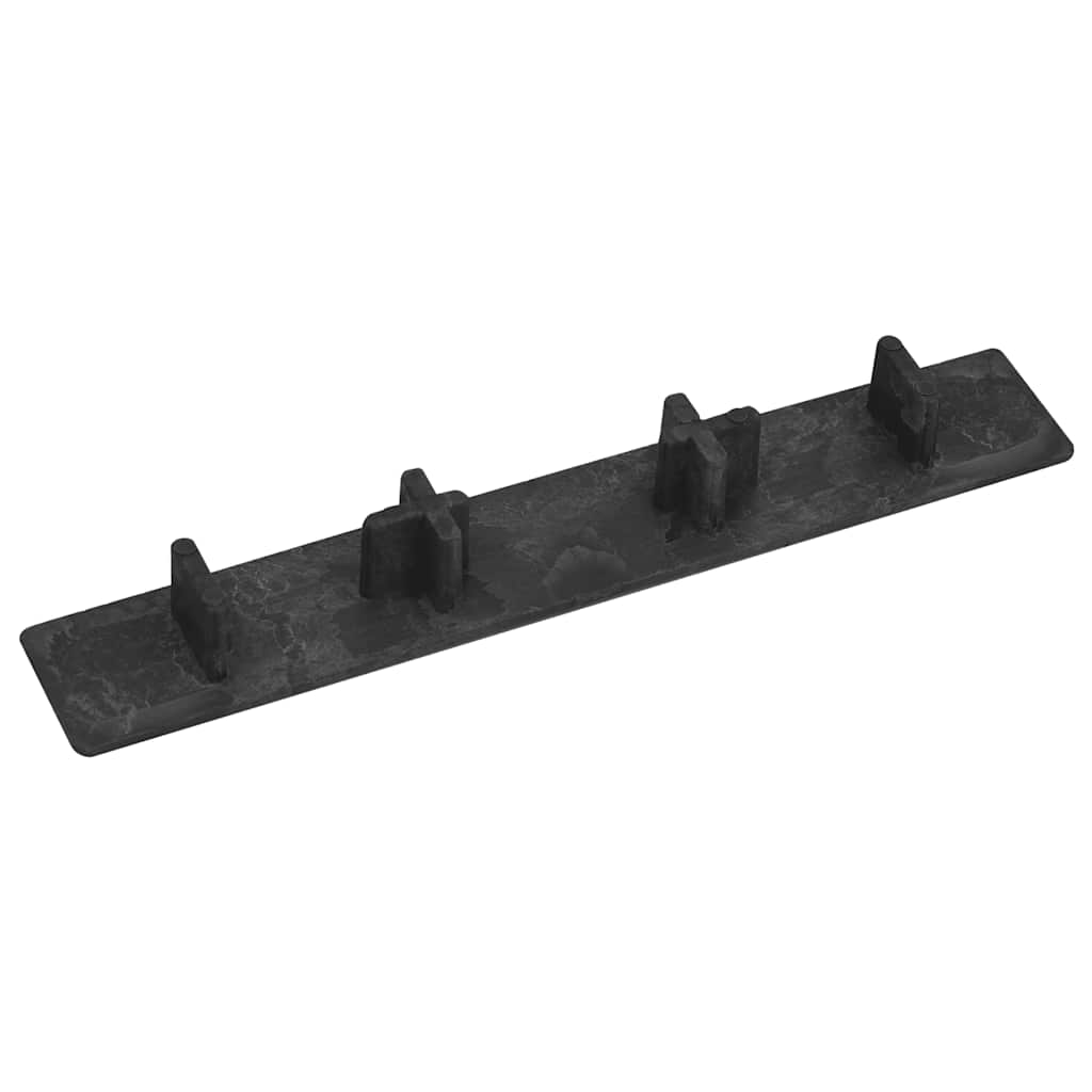 Endehetter for terrasebord 10 stk svart plast vidaXL