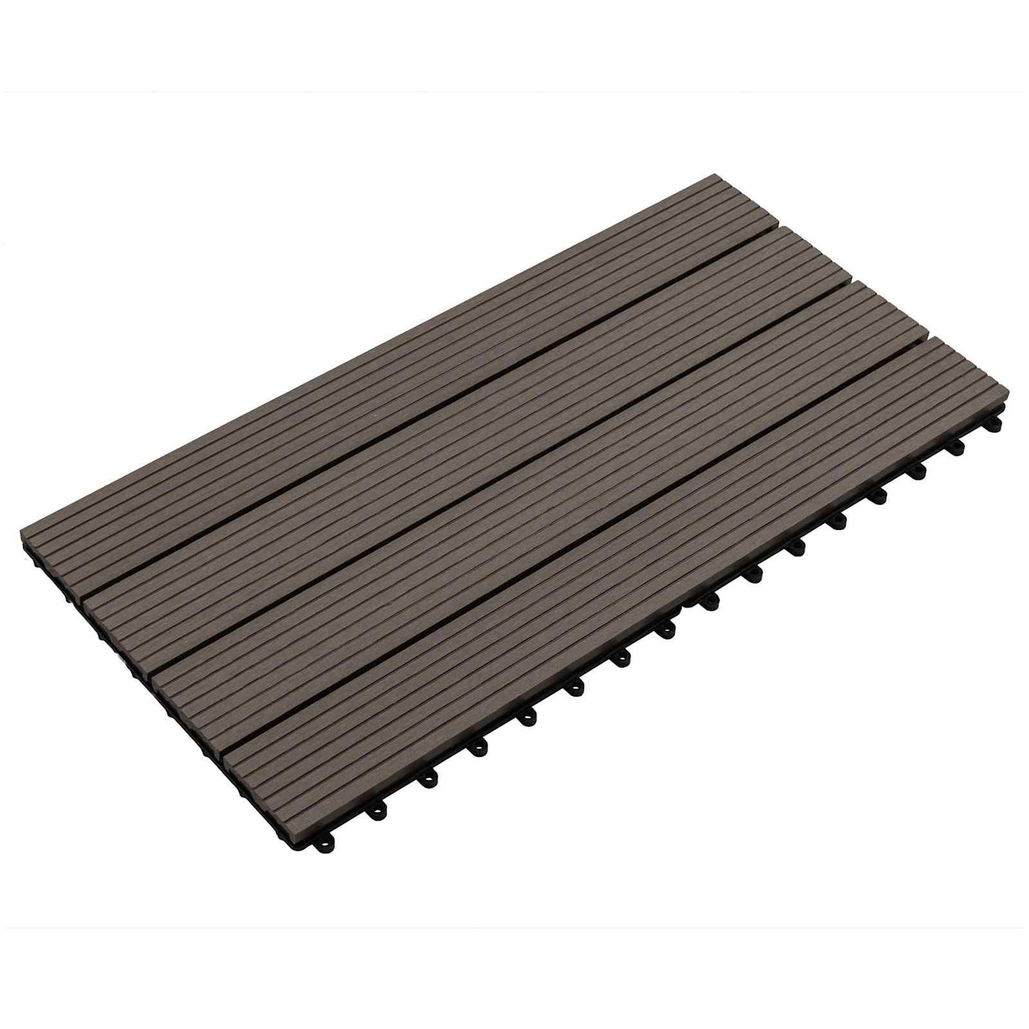 Terrasseflis 6 pcs Mørk brun 60 x 30 cm WPC