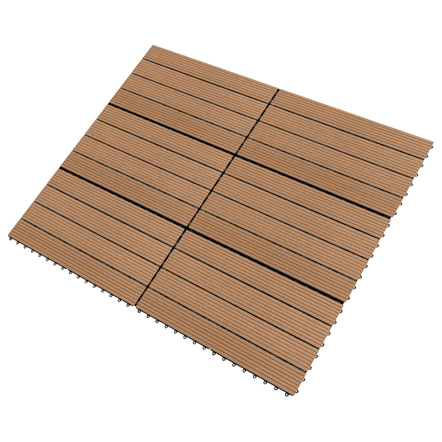 Terrasseflis 6 pcs Brun 60 x 30 cm WPC