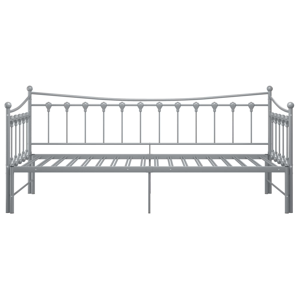 Uttrekkbar ramme til sovesofa grå metall 90x200 cm