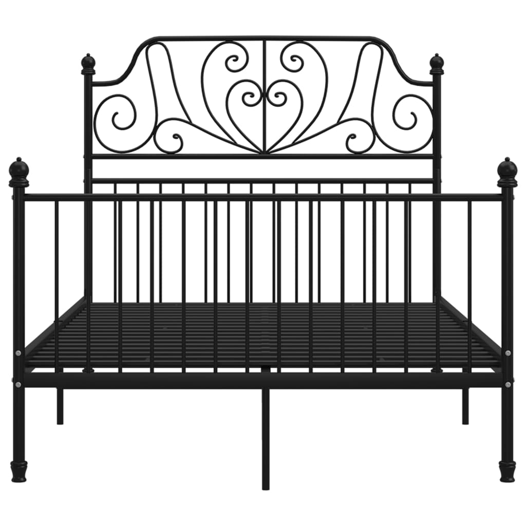 Sengeramme svart metall 120x200 cm
