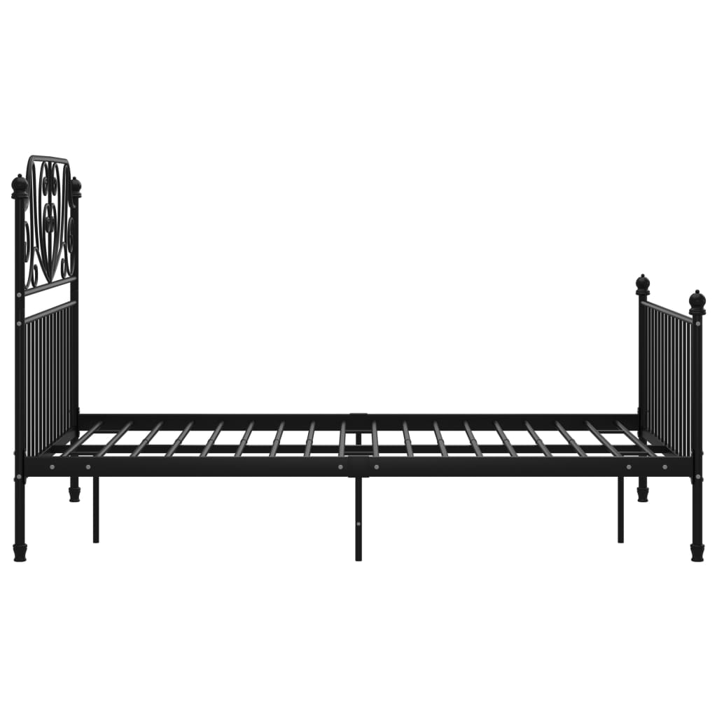 Sengeramme svart metall 120x200 cm