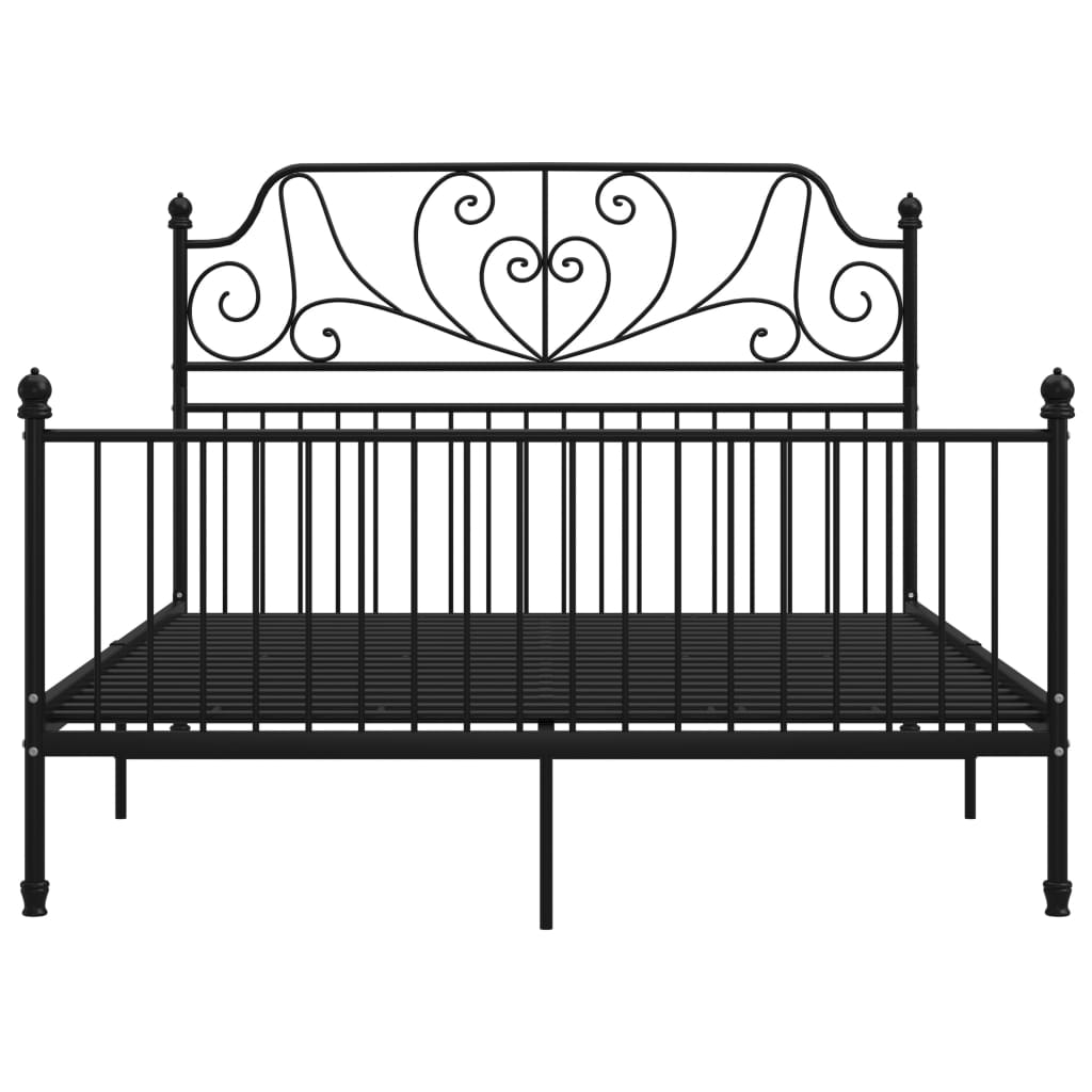 Sengeramme svart metall 140x200 cm