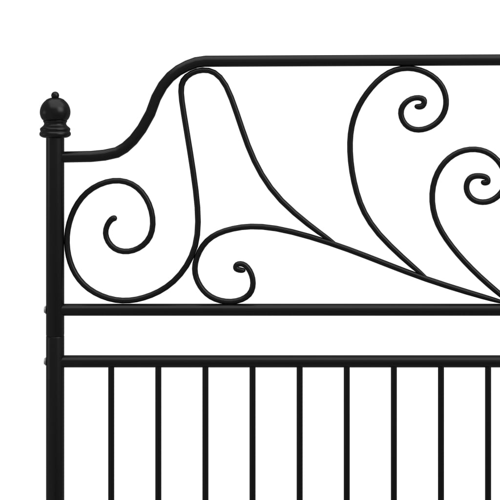 Sengeramme svart metall 140x200 cm