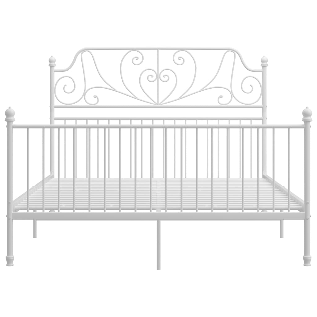 Sengeramme hvit metall 140x200 cm