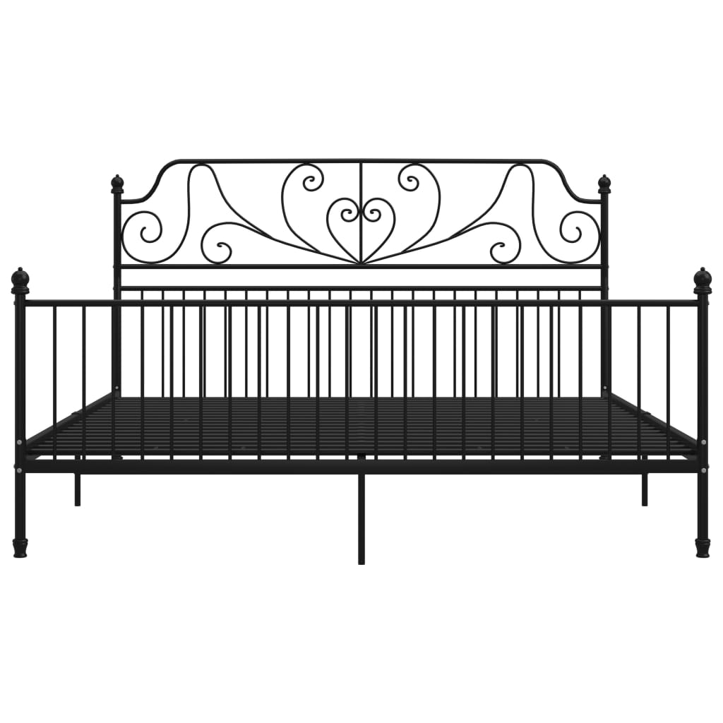 Sengeramme svart metall 180x200 cm