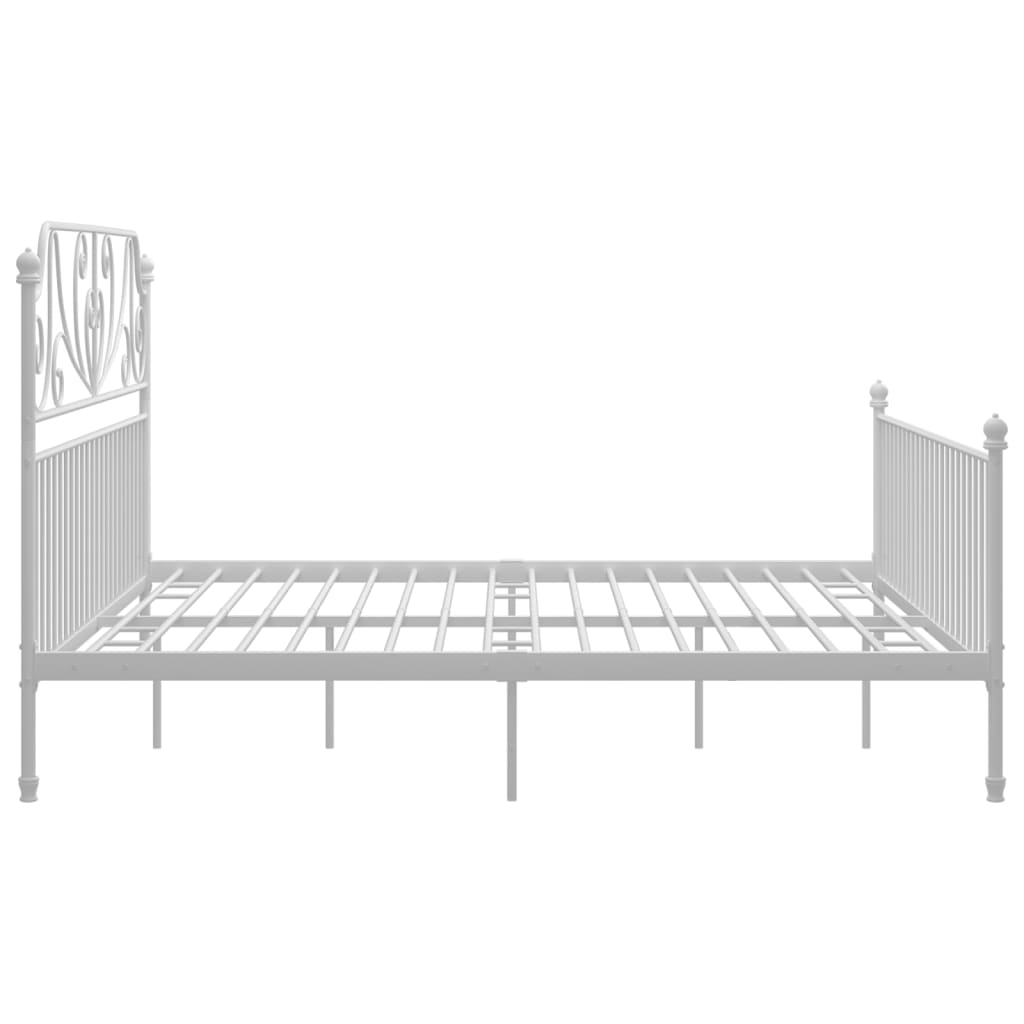 Sengeramme hvit metall 180x200 cm