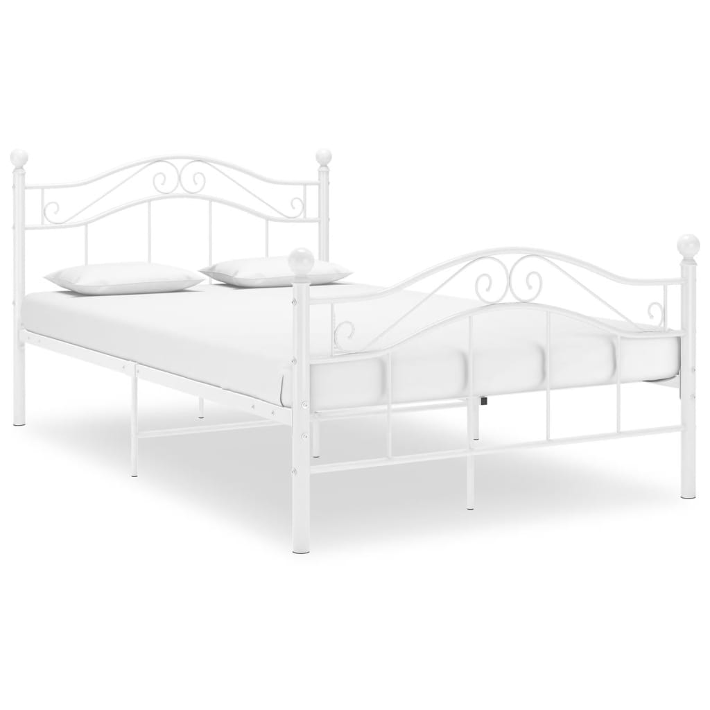 Sengeramme hvit metall 120x200 cm