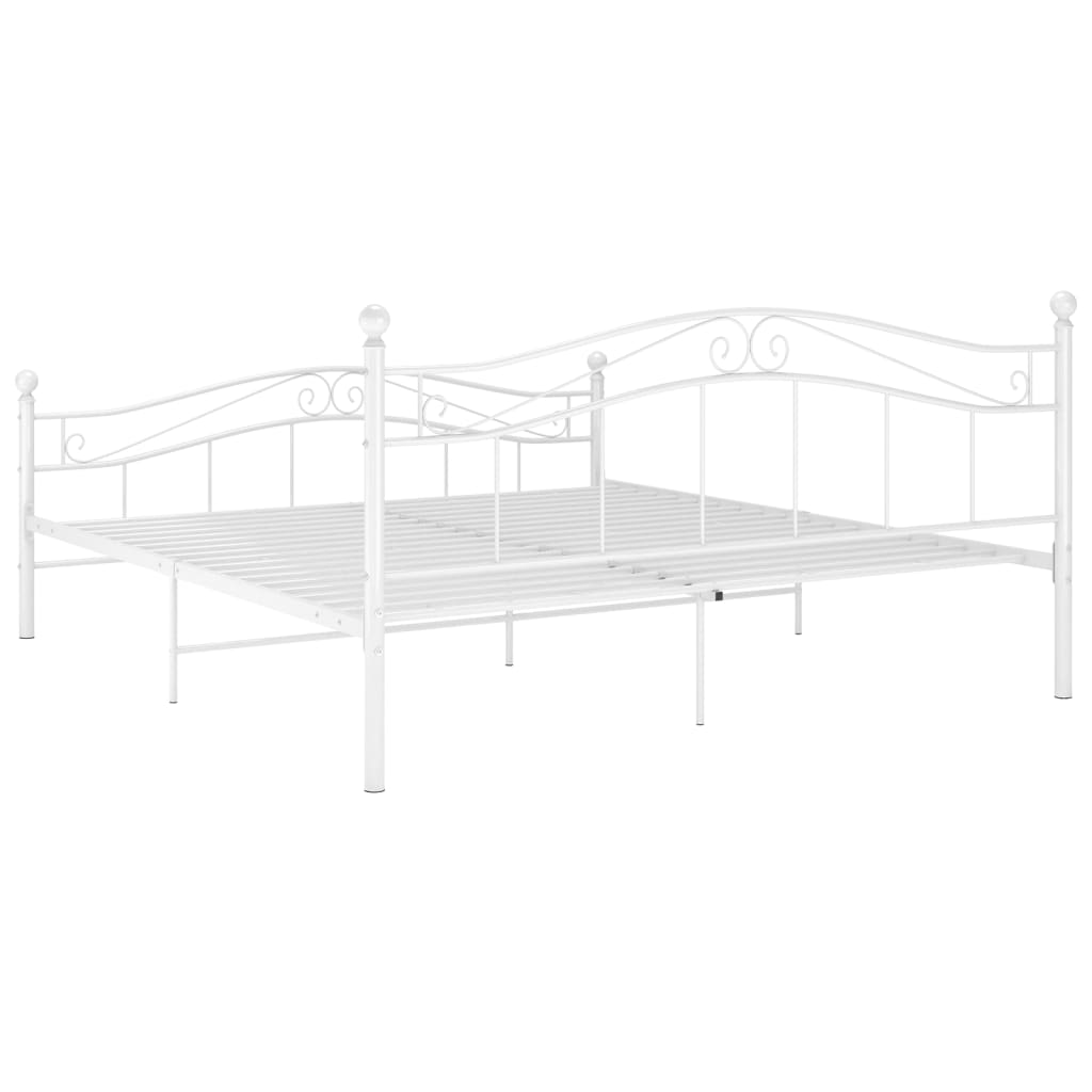 Sengeramme hvit metall 180x200 cm