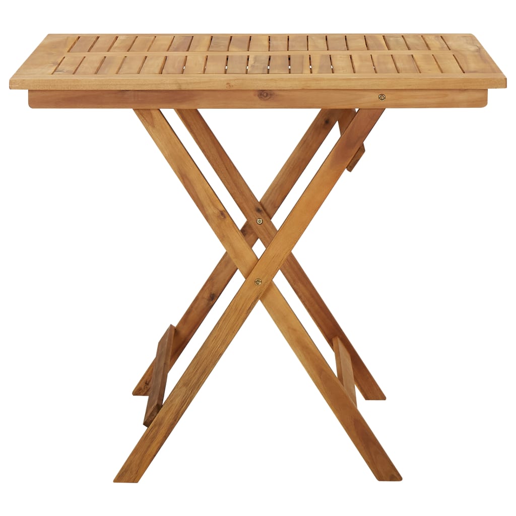 Sammenleggbart hagebord 90x90x75 cm heltre akasie
