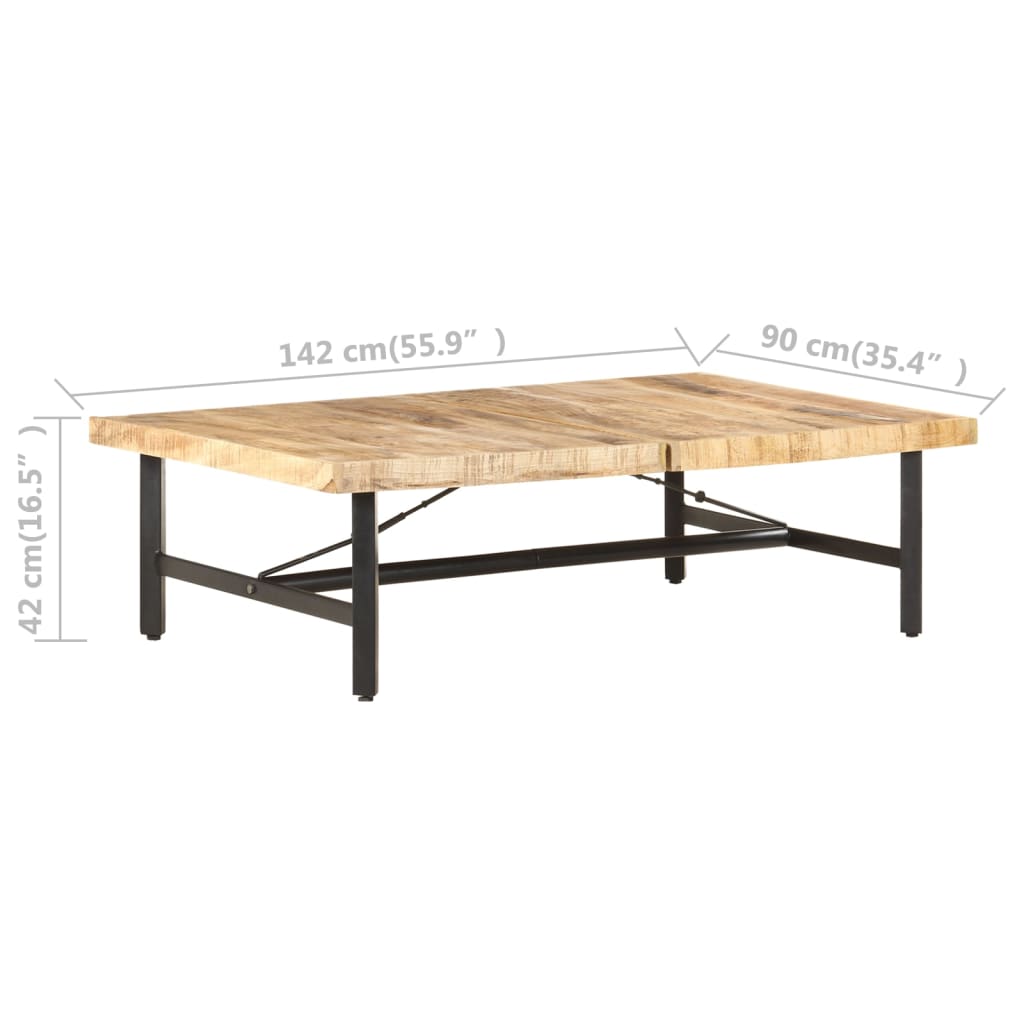 Salongbord 142x90x42 cm heltre mango