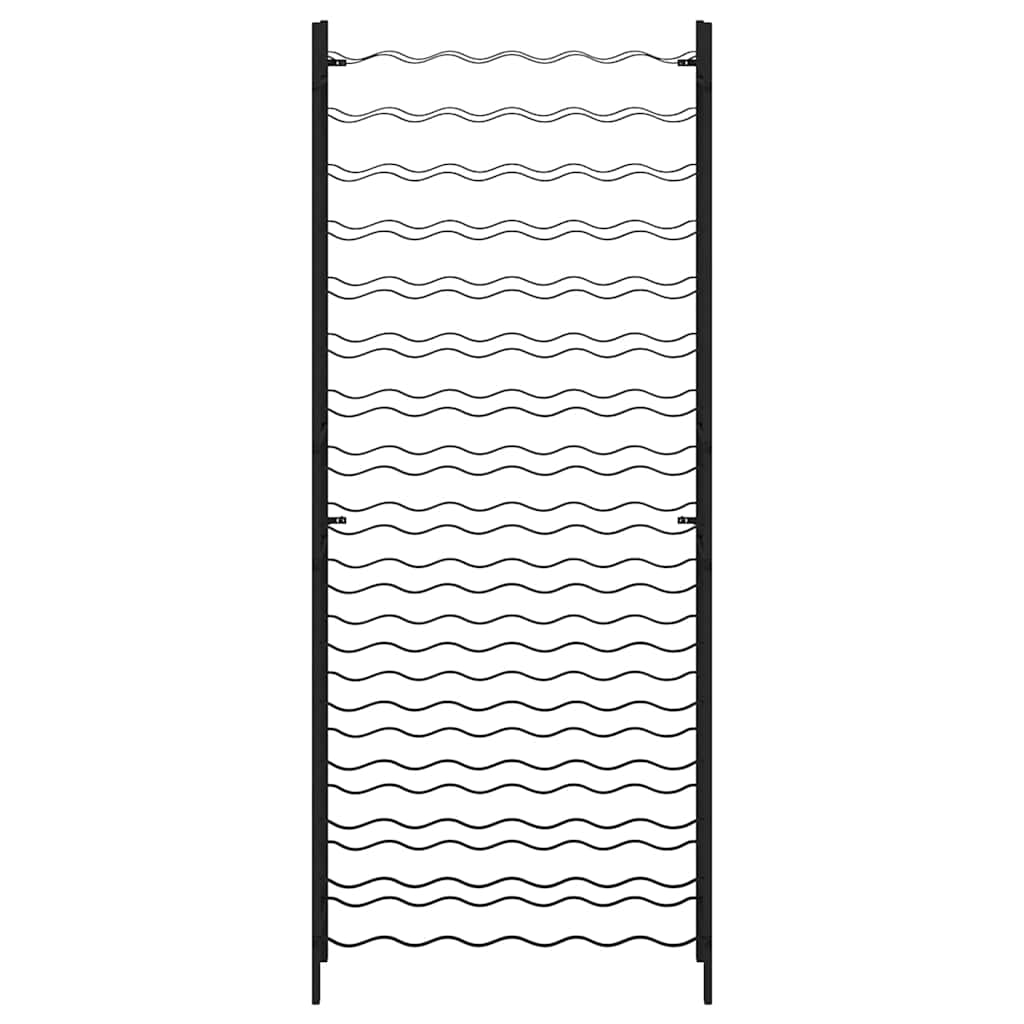 Vinstativ for 96 flasker svart jern vidaXL