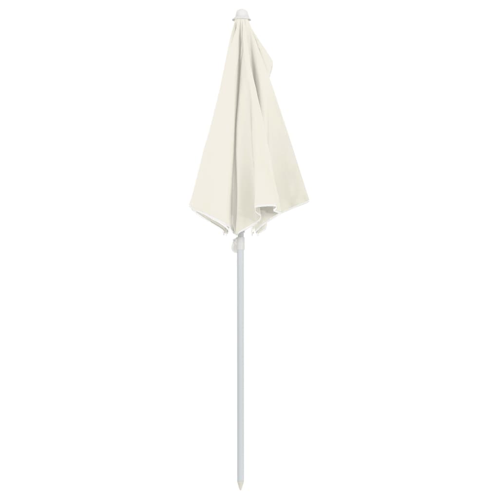 Halvrund parasoll med stang 180x90 cm sand