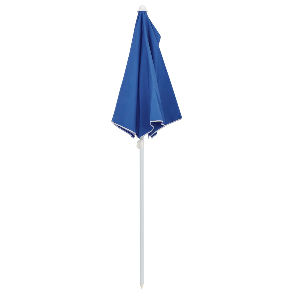 Halvrund parasoll med stang 180x90 cm asurblå