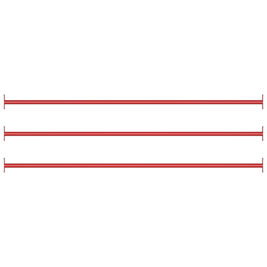 Svingstenger 3 stk 125 cm stål rød vidaXL
