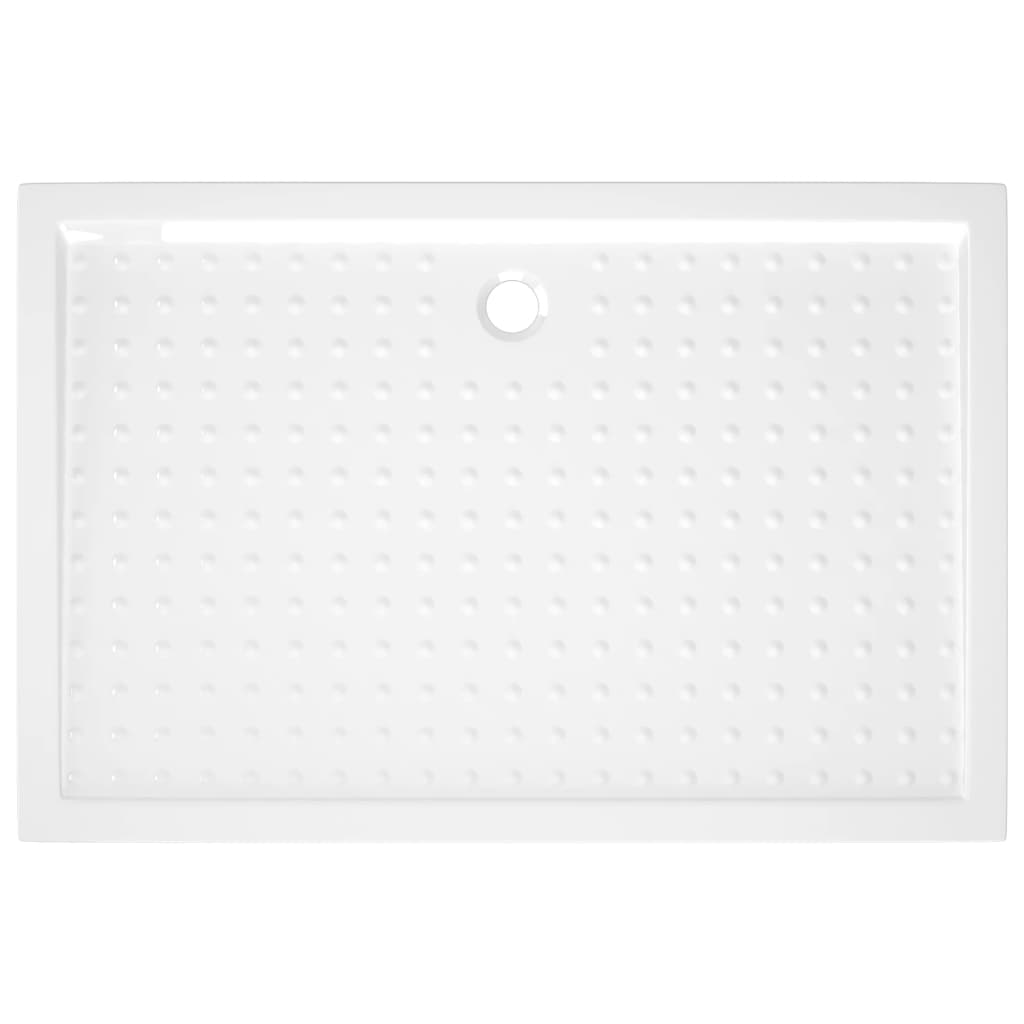 Dusjbrett med prikker hvit 80x120x4 cm ABS