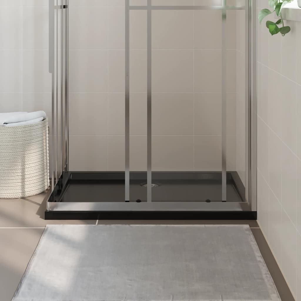 Rektangulært dusjbrett ABS svart 70x100 cm