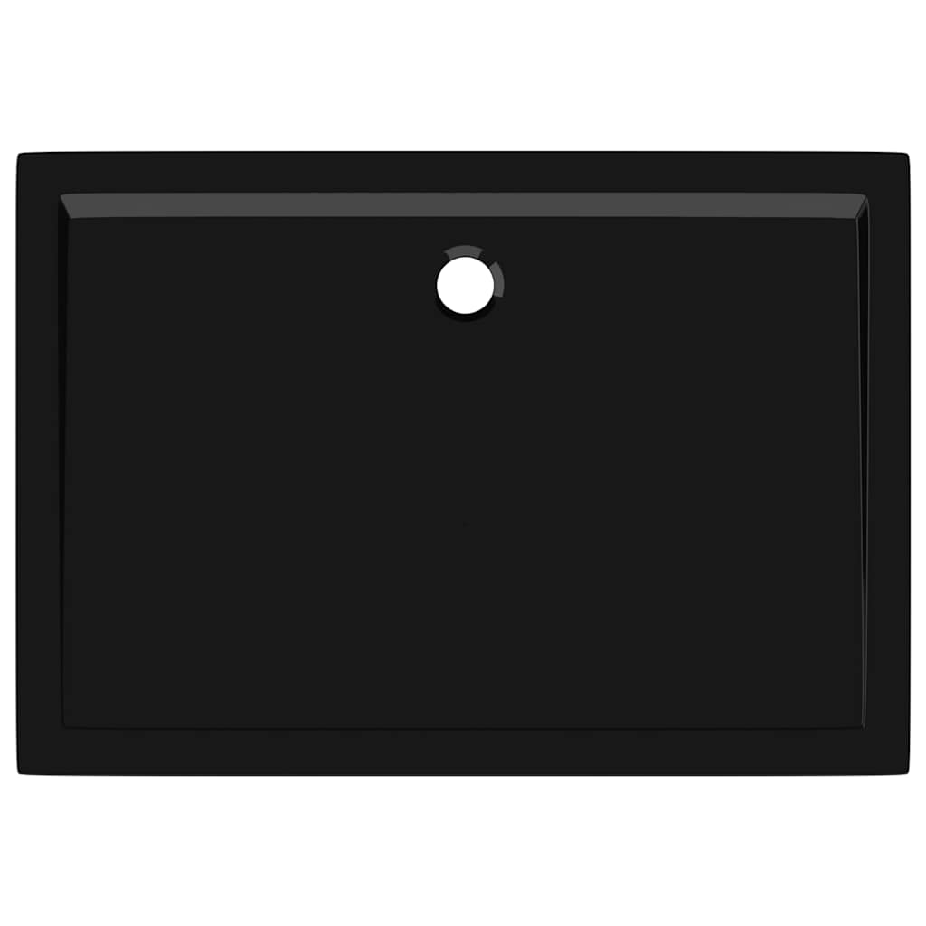Rektangulært dusjbrett ABS svart 70x100 cm