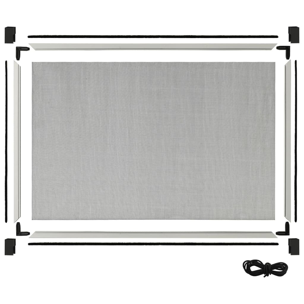 Utvidbar insektskjerm for vinduer hvit (75-143)x50 cm