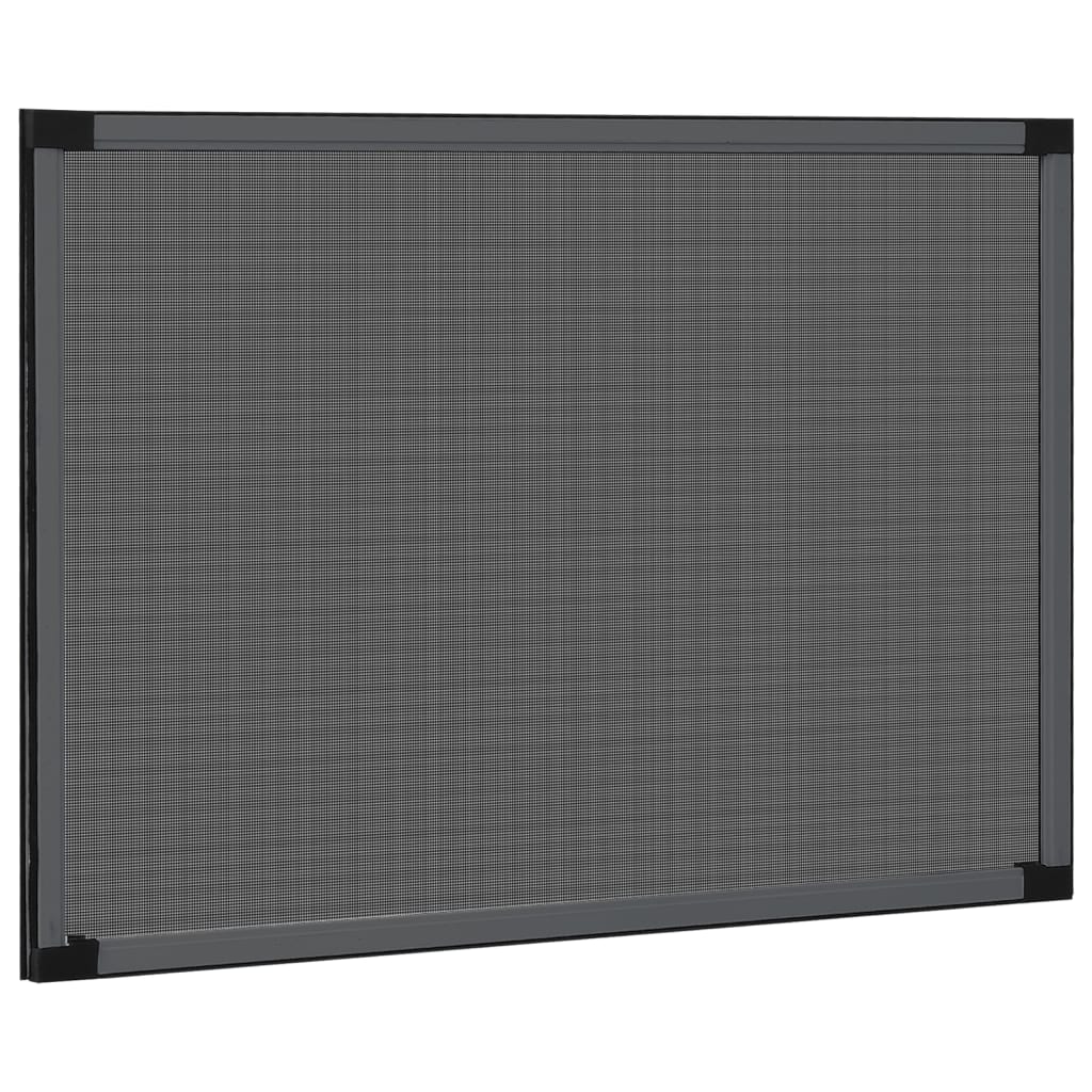 Utvidbar insektskjerm for vindu antrasitt (75-143)x50 cm