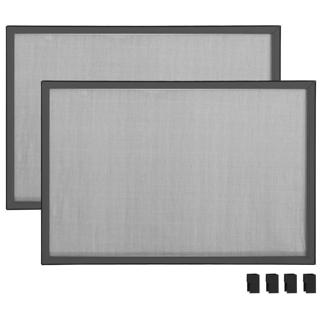 Utvidbar insektskjerm for vindu antrasitt (100-193)x75 cm