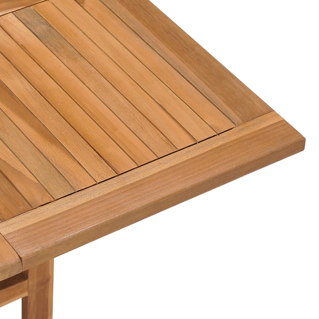 Sammenleggbart hagebord 90x90x75 cm heltre teak vidaXL