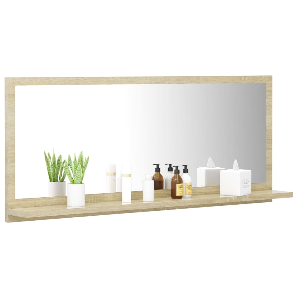 Baderomsspeil sonoma eik 90x10,5x37 cm sponplate