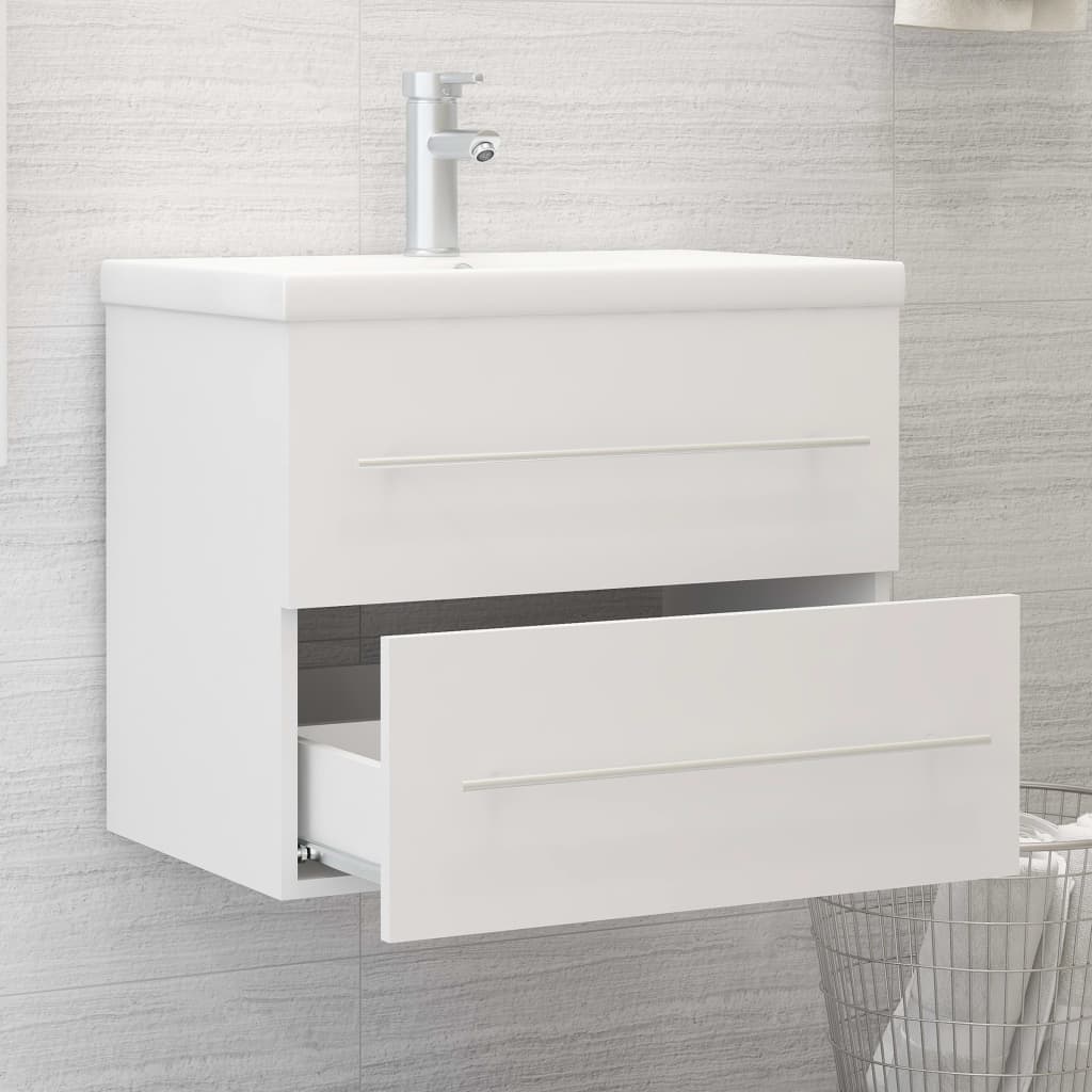 Servantskap hvit 60x38,5x48 cm konstruert tre