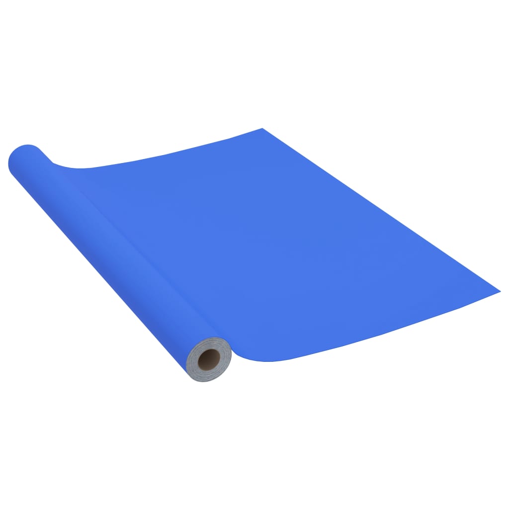 Selvklebende folie til møbler høyglans blå 500x90 cm PVC