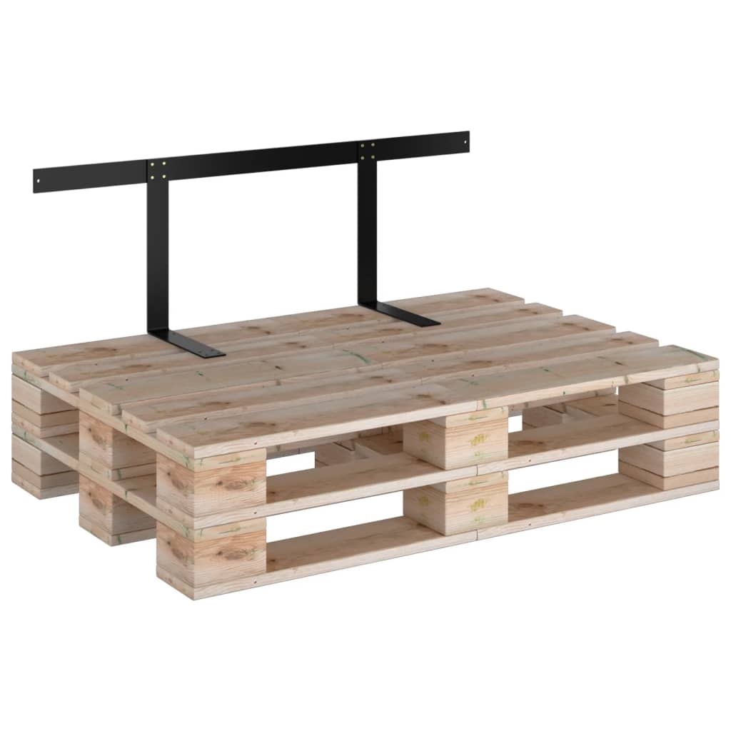 Ryggstøtte til pallesofa svart 110 cm jern