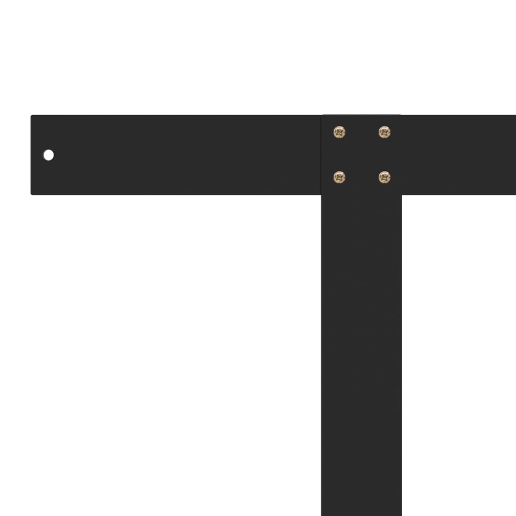 Ryggstøtte til pallesofa svart 110 cm jern