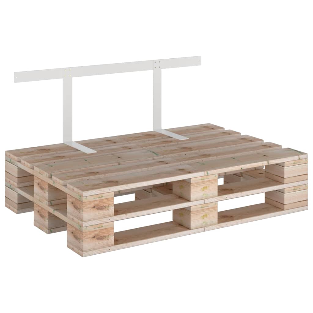 Ryggstøtte til pallesofa hvit 110 cm jern